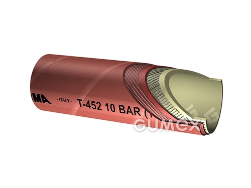 T452 LH, 38/50mm, 10bar, NR/NBR-PVC, -30°C/+80°C, rot, 